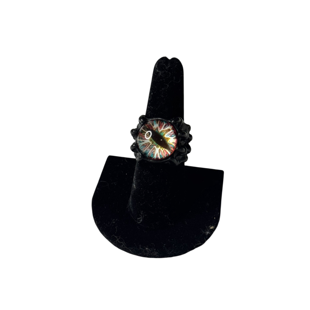 Women's Unbranded Ring One Size Black Multi-color Eye Design
